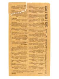 [CIVIL WAR]. Post-war broadside regarding Civil War soldiers' pensions. Washington, DC: 1887.