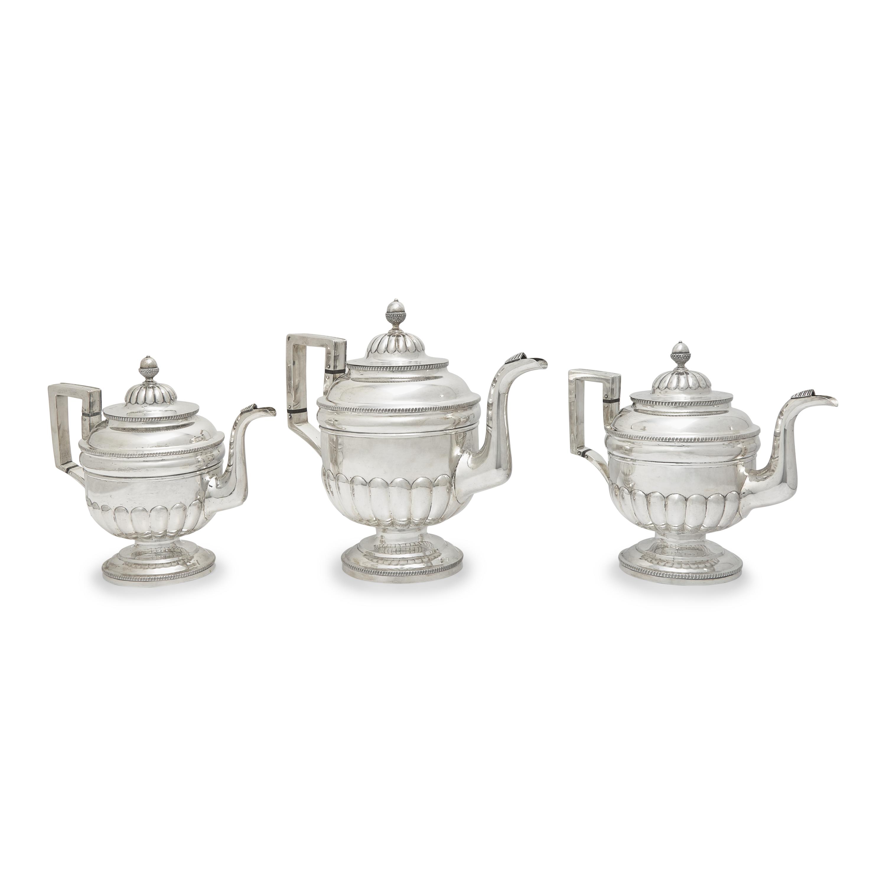 A Federal Silver Six-Piece Tea and Coffee Service
