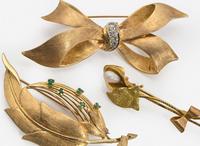 A Collection of Three Modern Brooches