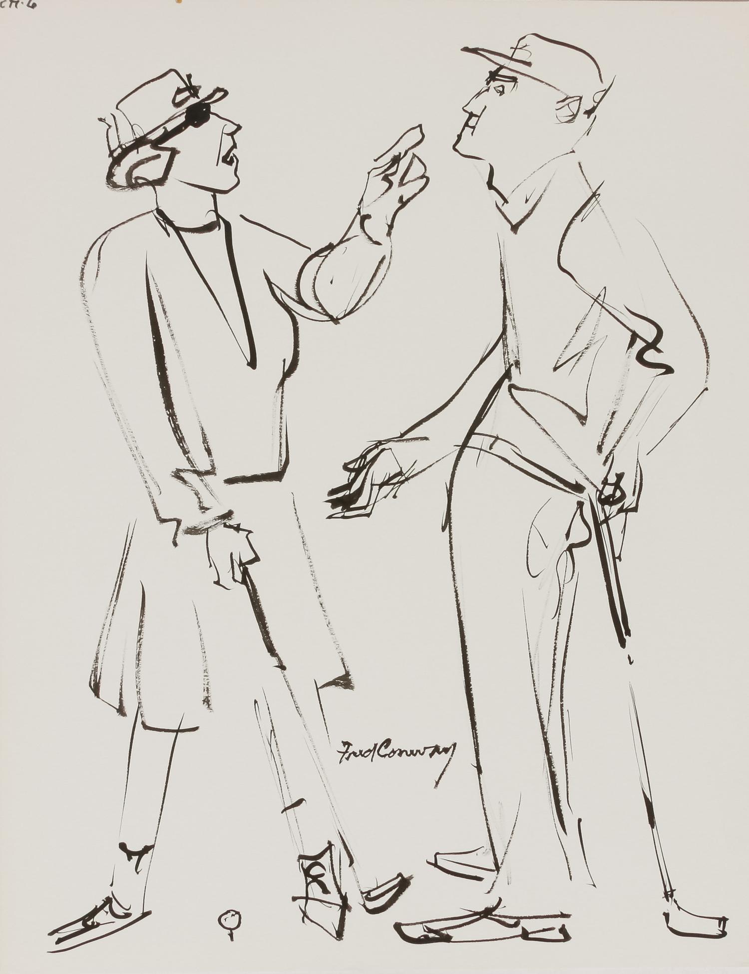 60 works: Unused Sketches for 'How to Keep Your Temper on the Golf Course' by Tommy Bolt, 1969