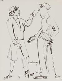60 works: Unused Sketches for 'How to Keep Your Temper on the Golf Course' by Tommy Bolt, 1969
