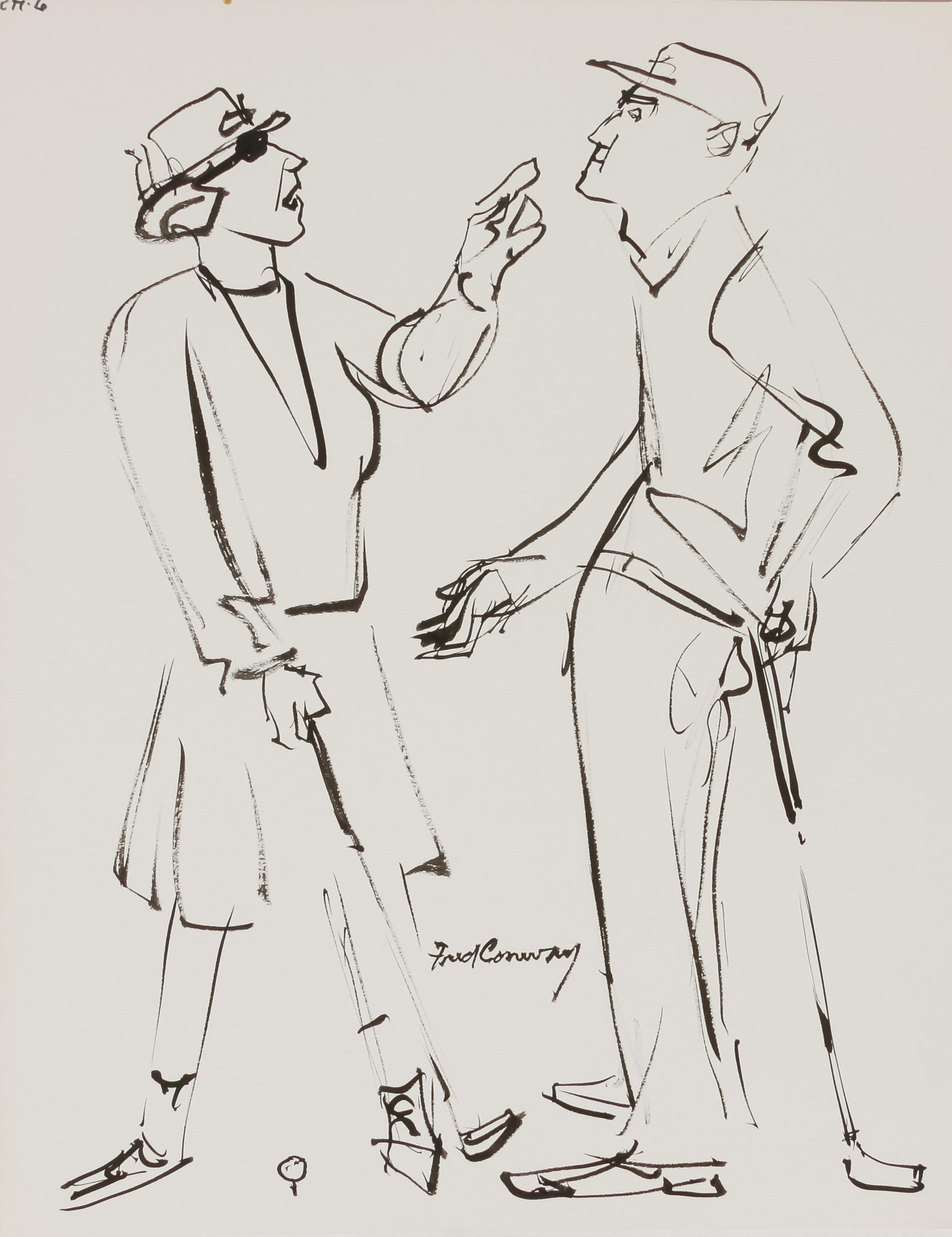 60 works: Unused Sketches for 'How to Keep Your Temper on the Golf Course' by Tommy Bolt, 1969