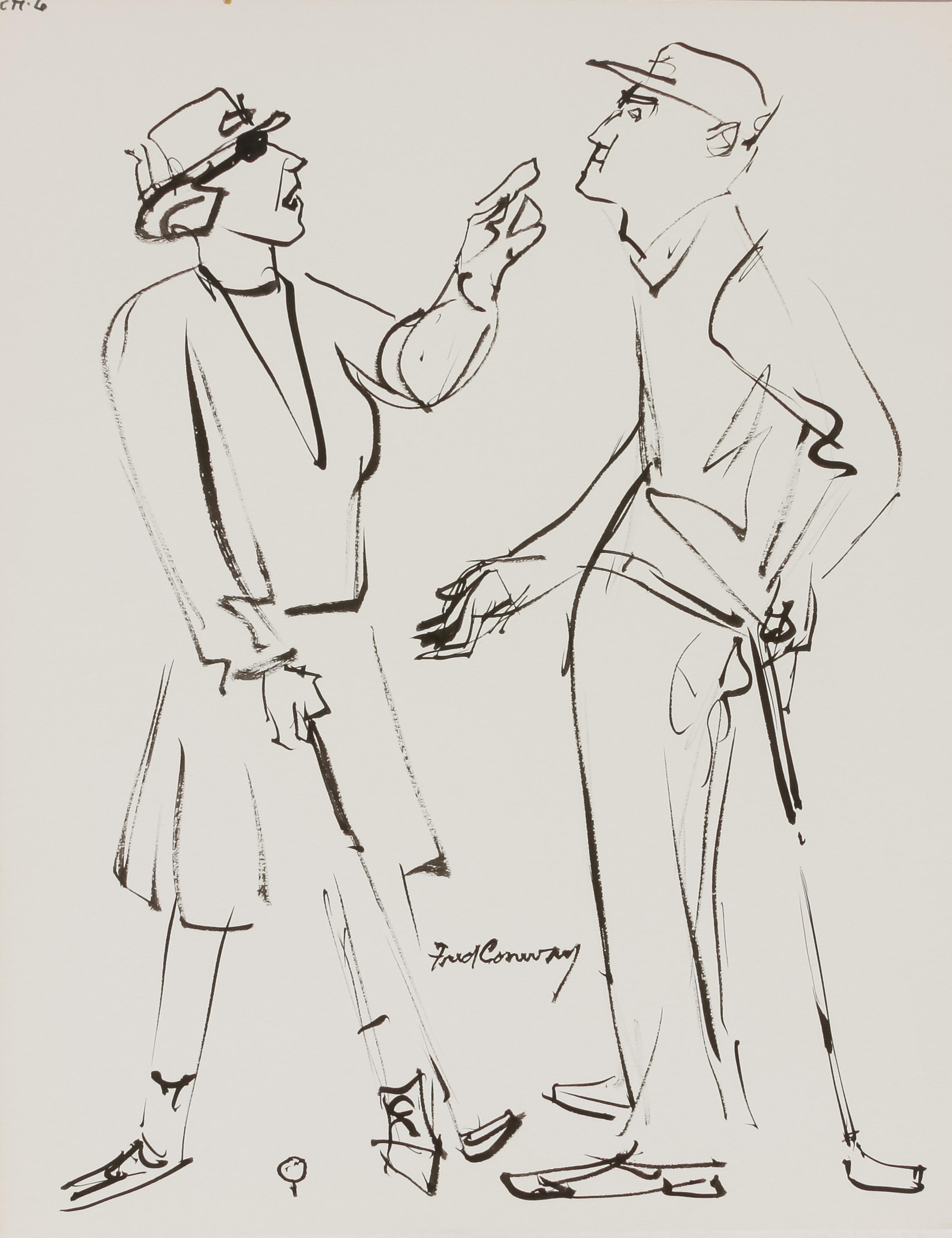 60 works: Unused Sketches for 'How to Keep Your Temper on the Golf Course' by Tommy Bolt, 1969
