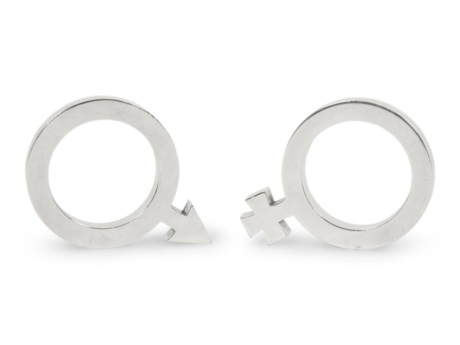A Pair of Tiffany and Co. Silver Paperweights