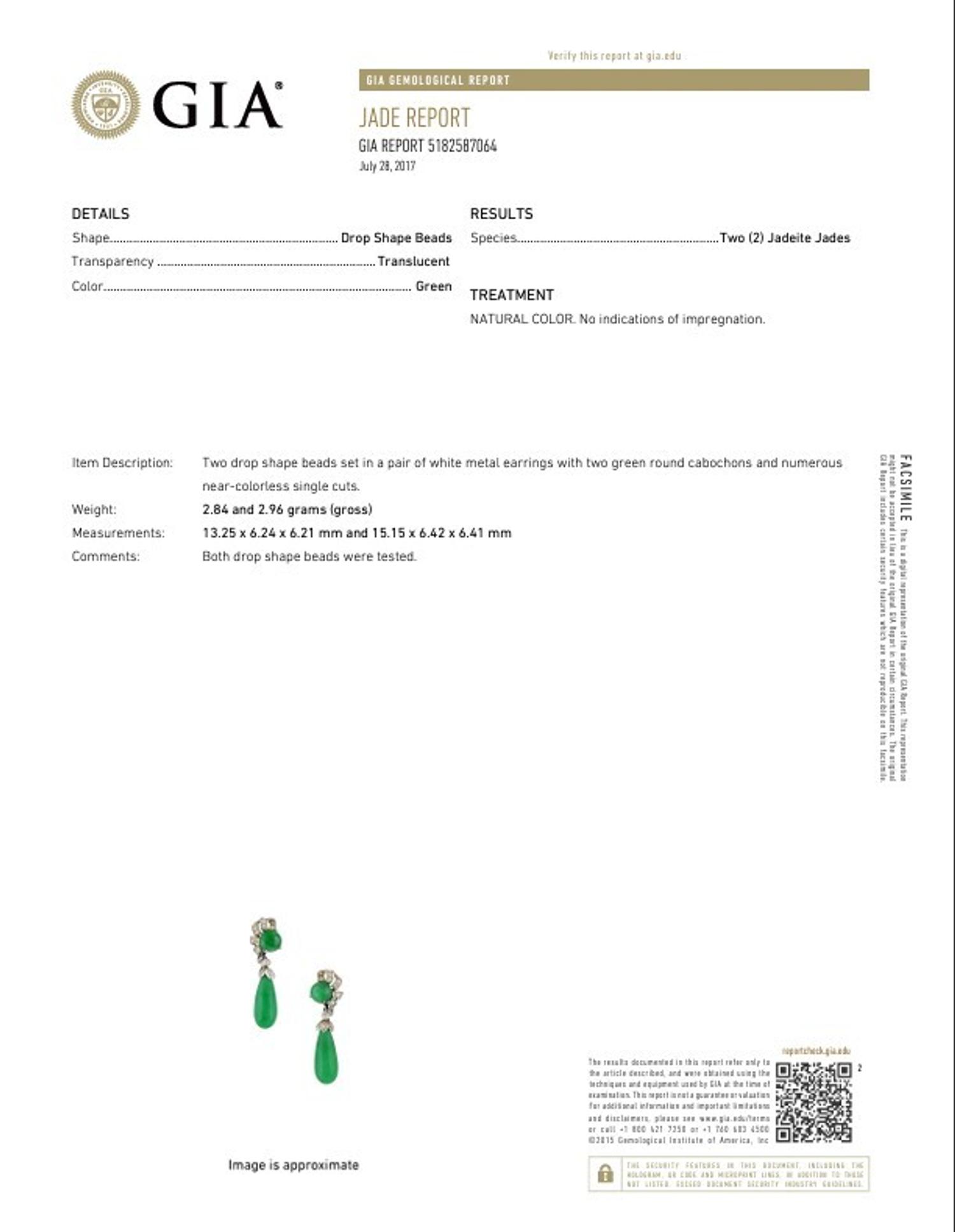 JADE AND DIAMOND EARRINGS
