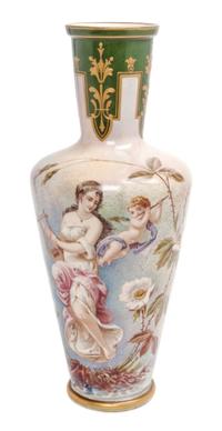 A Sevres Style Porcelain Vase Height 12 1/4 inches.