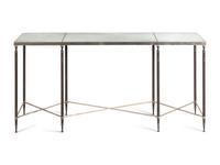 An Ebanista Yves Mirrored Iron Console Table