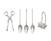 An Assembled Group of Five George I - III Sterling Silver Tablewares