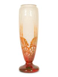 A Le Verre Français Algues Cameo Glass Vase