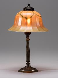 Desk Lamp with Pulled Feather Shade