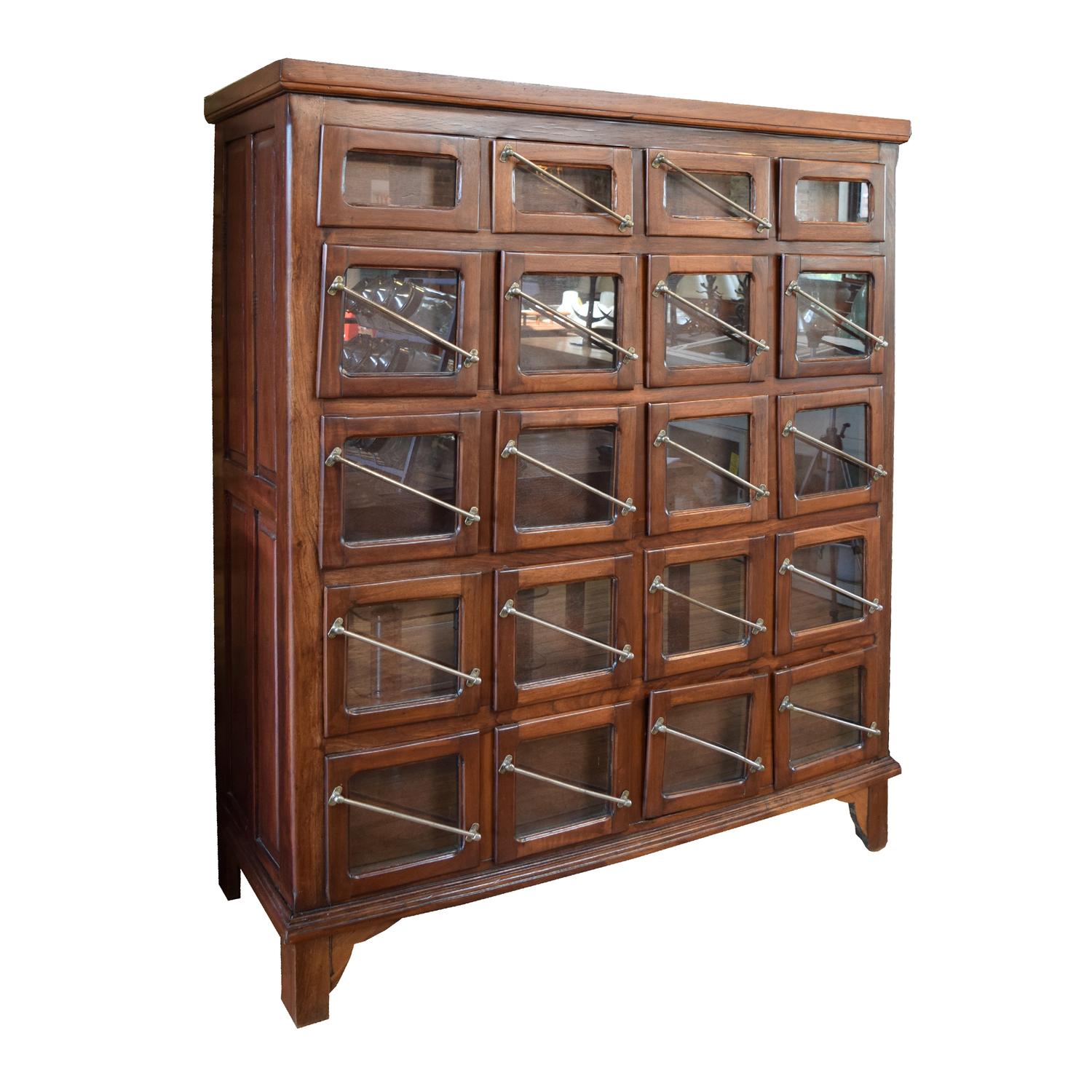 A Pasta Cabinet with Twenty Drawers 60" W x 25" D x 74.25" H — Argentina, Early 20th Century