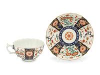 A Worcester Porcelain Teacup and Saucer