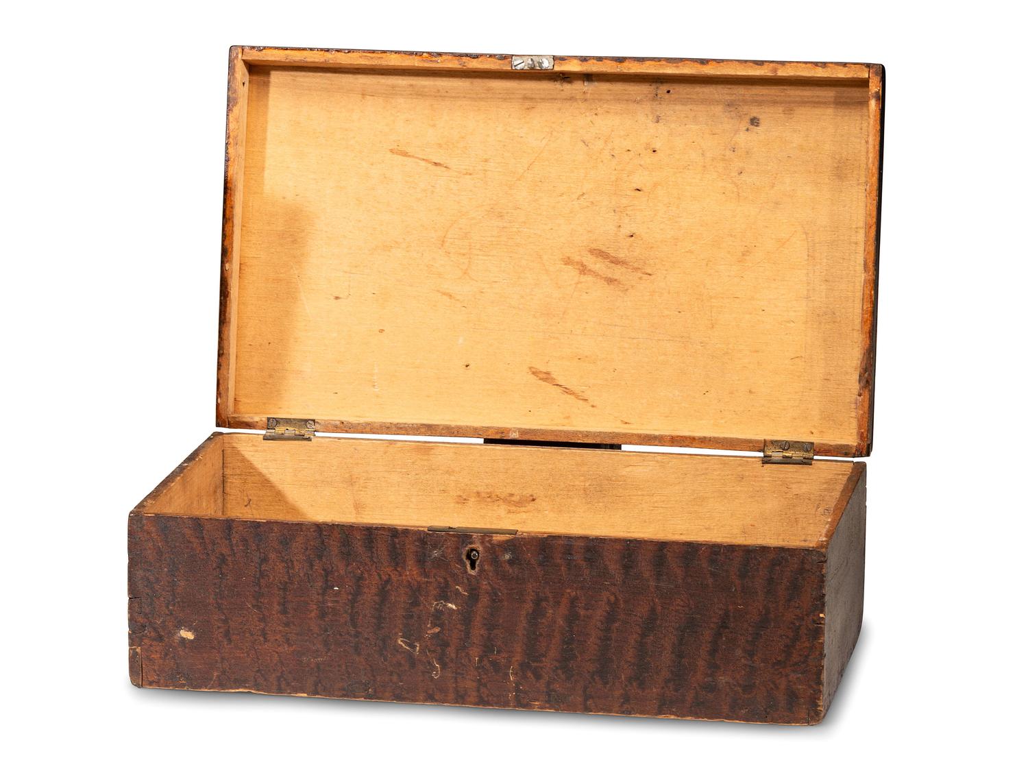 A Country Grain Painted Pine Box