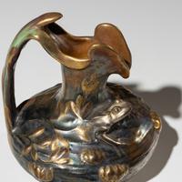 Ceramic frog pitcher, c. 1900