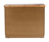A Mastercraft Brass and Burlwood Bar Cabinet