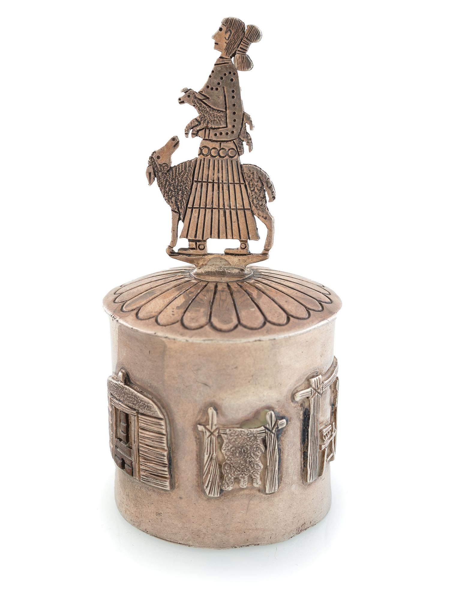 Sterling Silver Lidded Storyteller Dispenser Box