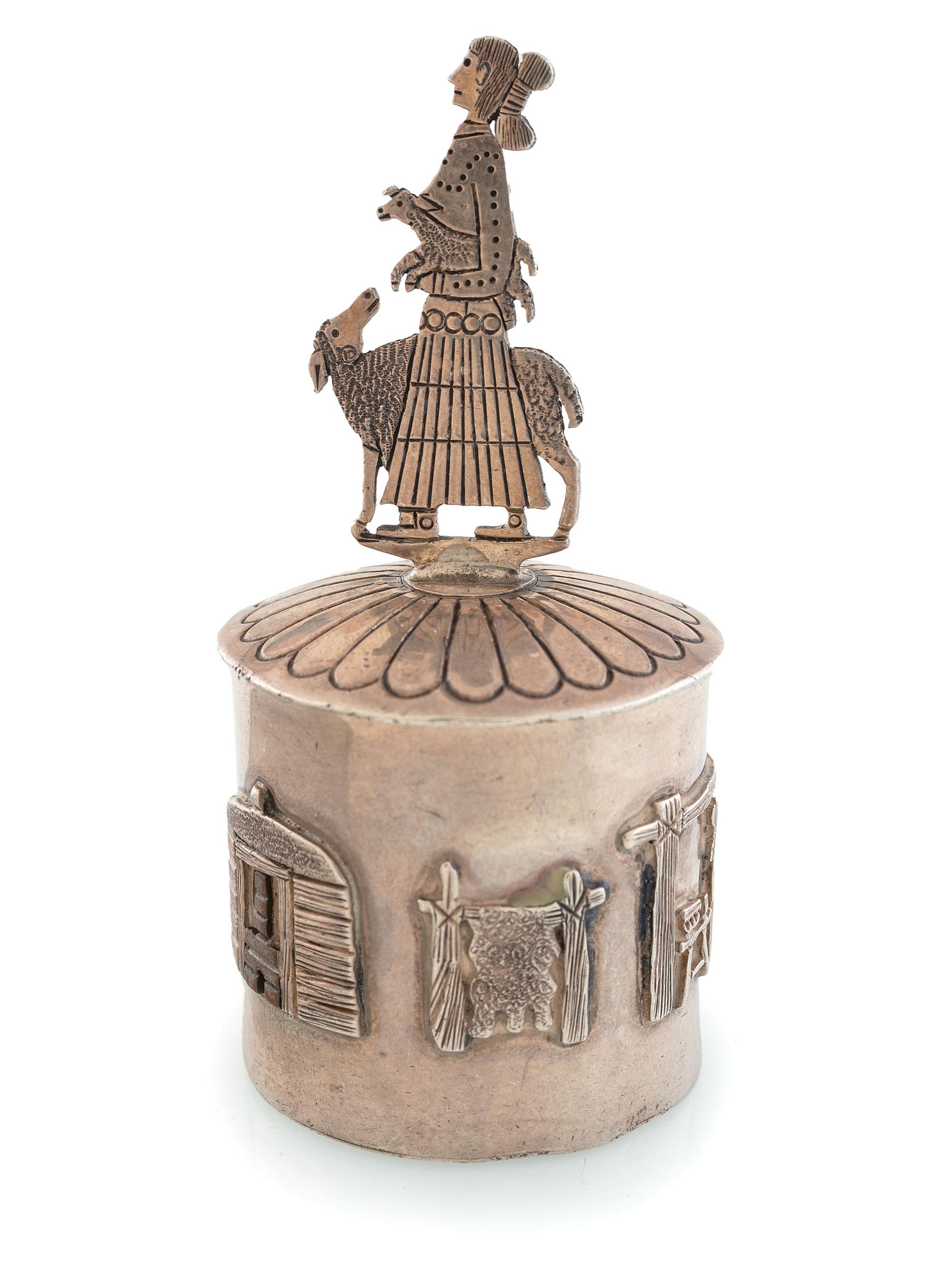 Sterling Silver Lidded Storyteller Dispenser Box