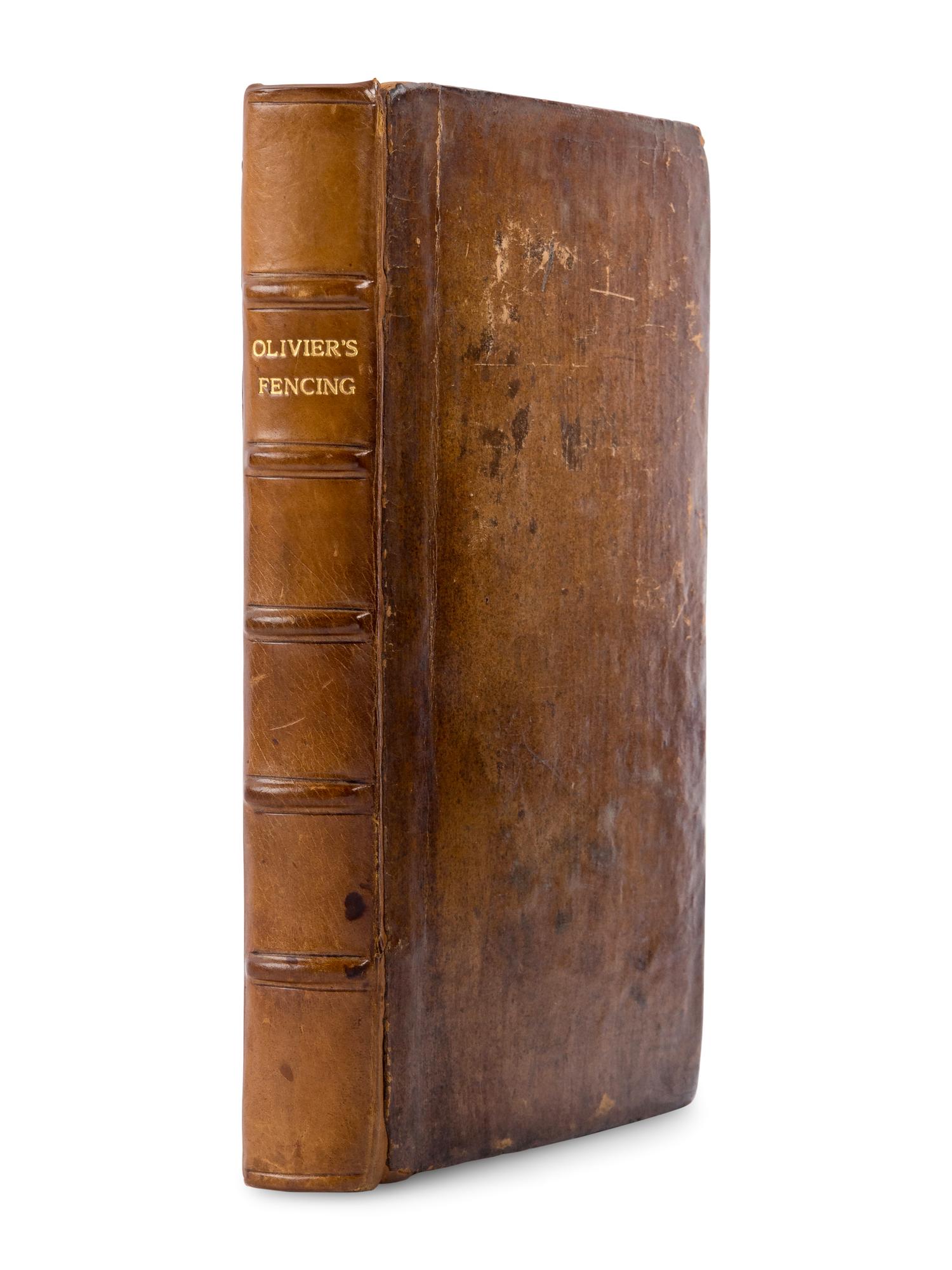 OLIVIER, J. (fl. ca 1770). Fencing Familiarized: or a New Treatise on the Art of Sword Play. | L'Art des Armes Simplifié . London and York: Jean Bell, C. Etherington, [1771]