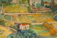 Coastal View with Cottages and Gardens