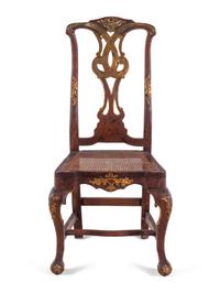 An Italian Painted and Parcel Gilt Side Chair