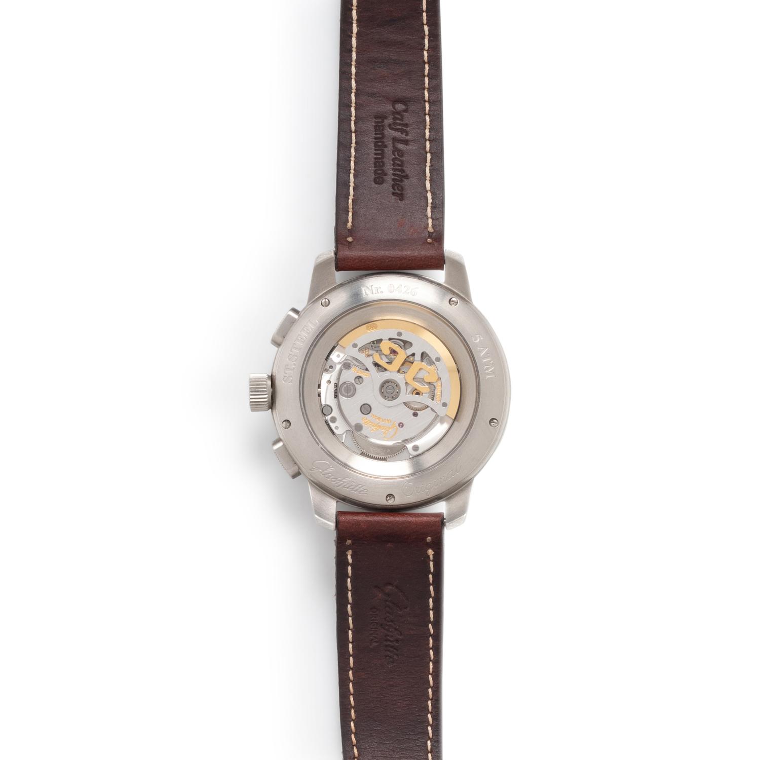 GLASHÜTTE ORIGINAL, STAINLESS STEEL 'SENATOR NAVIGATOR CHRONOGRAPH' WATCH