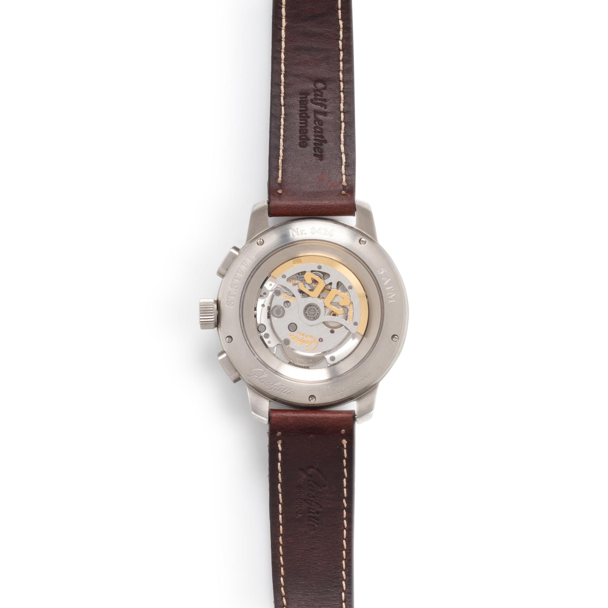 GLASHÜTTE ORIGINAL, STAINLESS STEEL 'SENATOR NAVIGATOR CHRONOGRAPH' WATCH