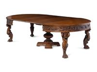 An R.J. Horner Carved Oak Man of the Mountain Dining Table