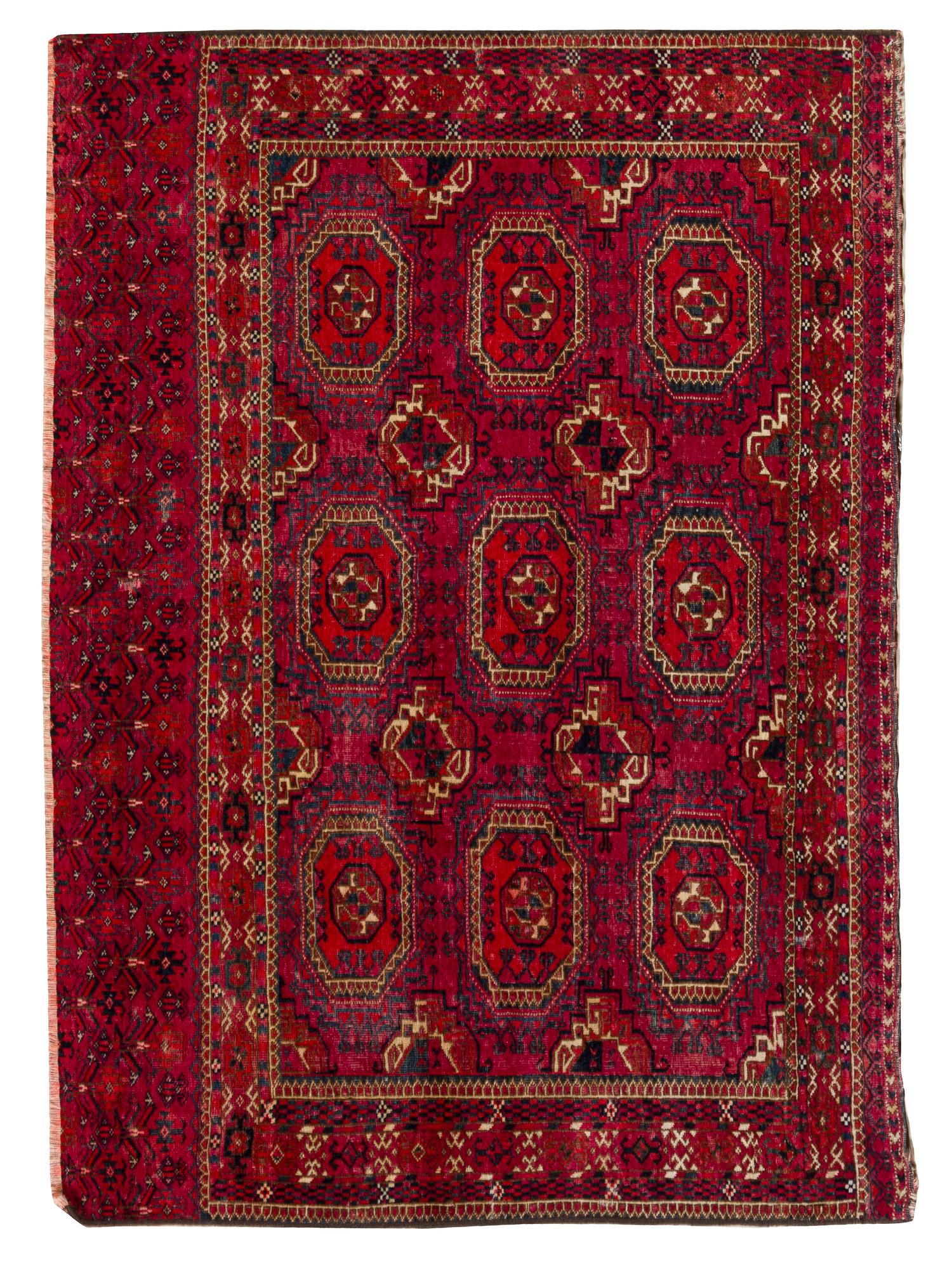 A Yomud Wool Bag Facing 49 x 32 inches. — 20TH CENTURY