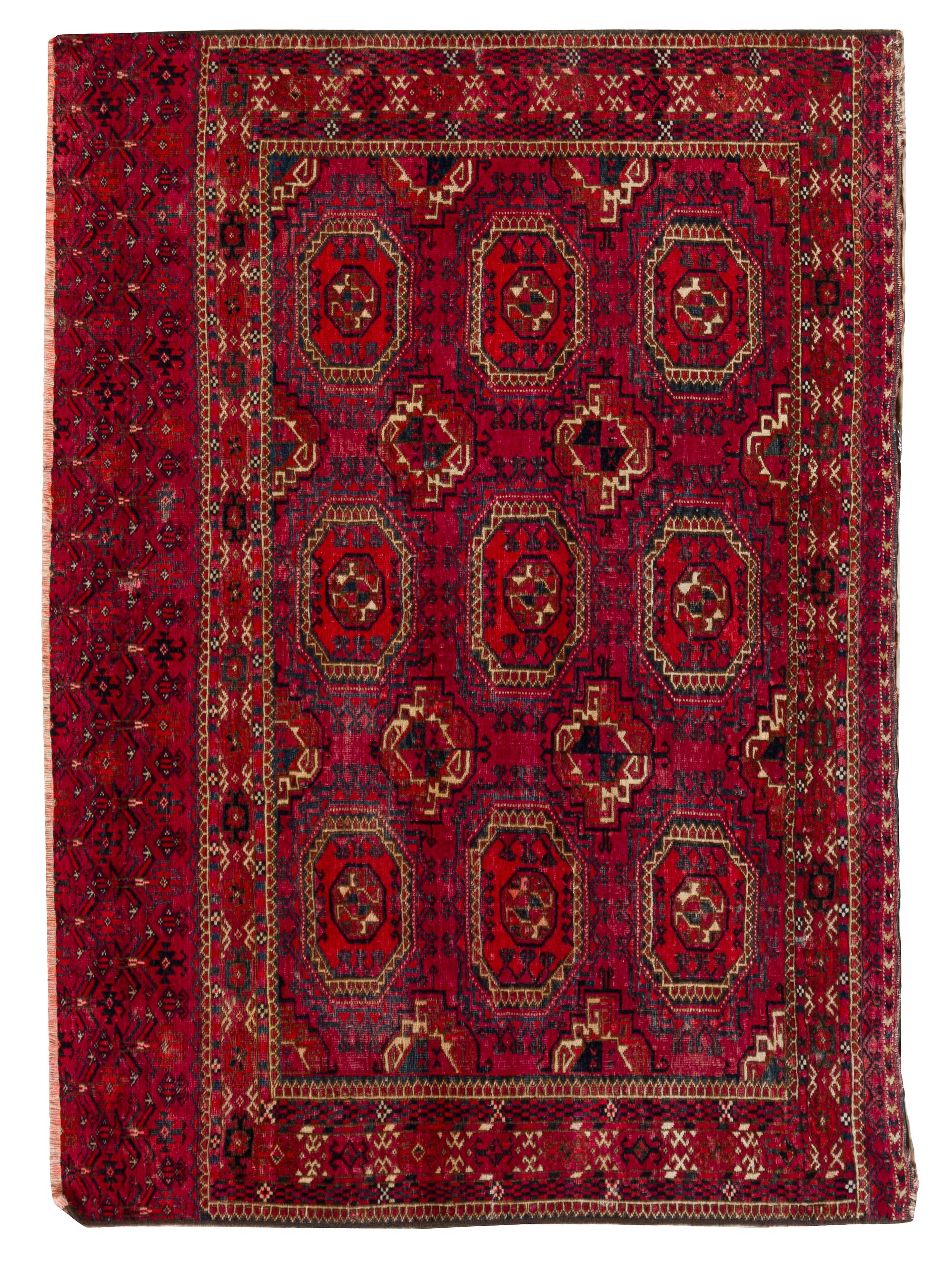 A Yomud Wool Bag Facing 49 x 32 inches. — 20TH CENTURY