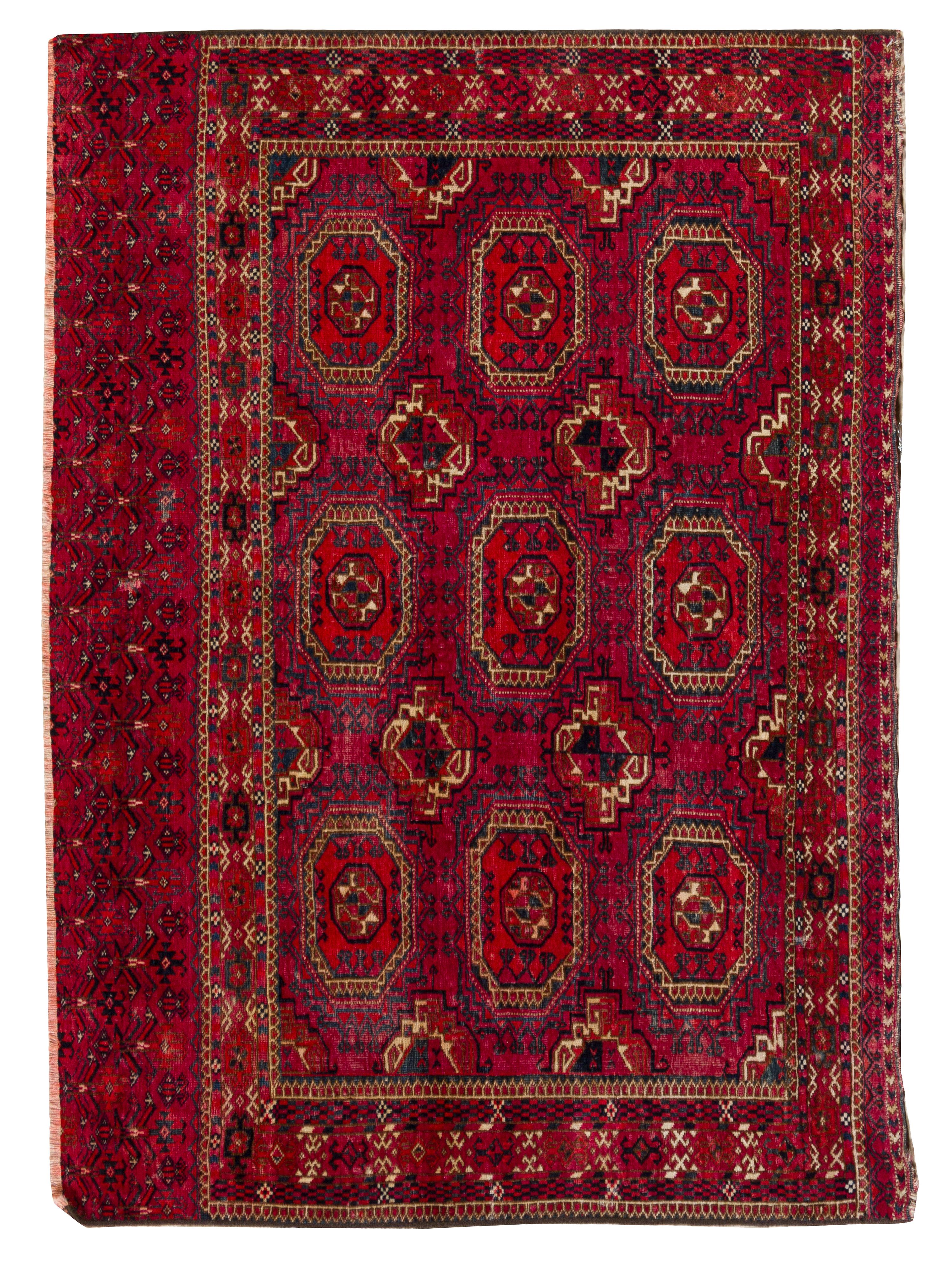 A Yomud Wool Bag Facing 49 x 32 inches. — 20TH CENTURY