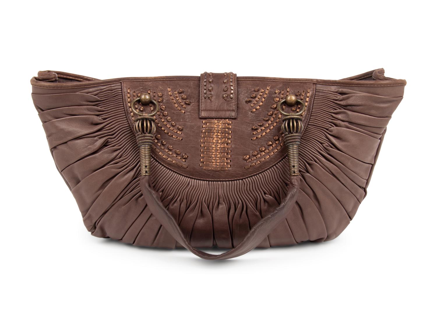 Christian Dior Brown Leather Hobo Bag, 1990-2000s