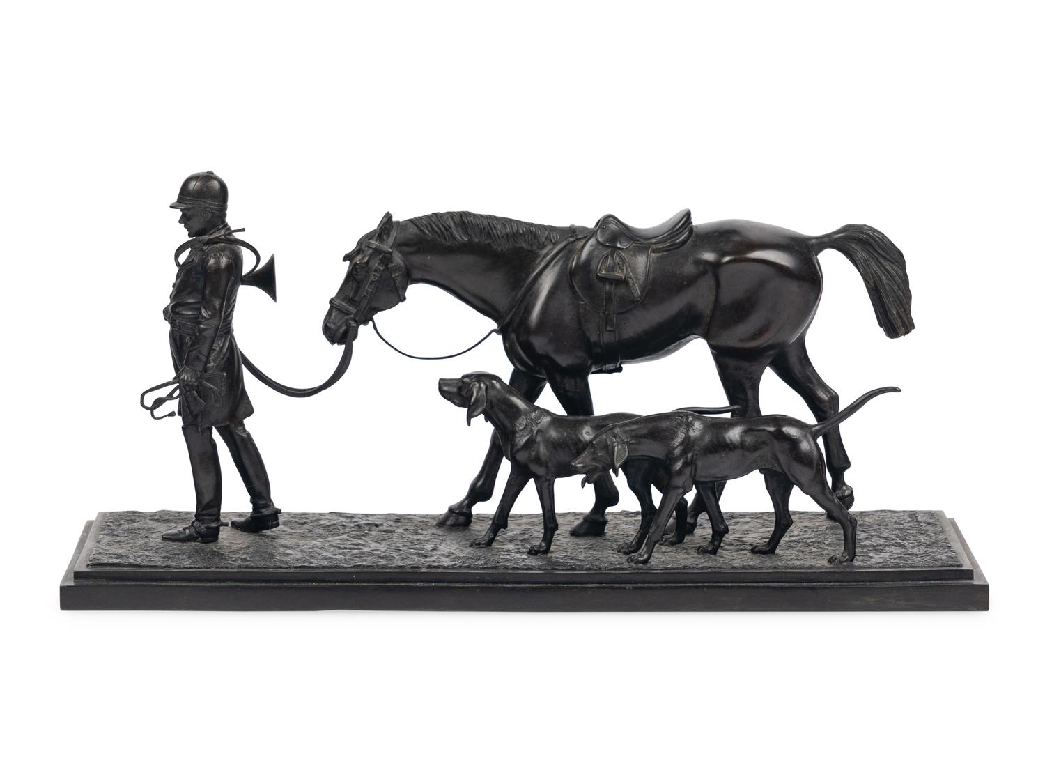 An English Bronze Figural Group