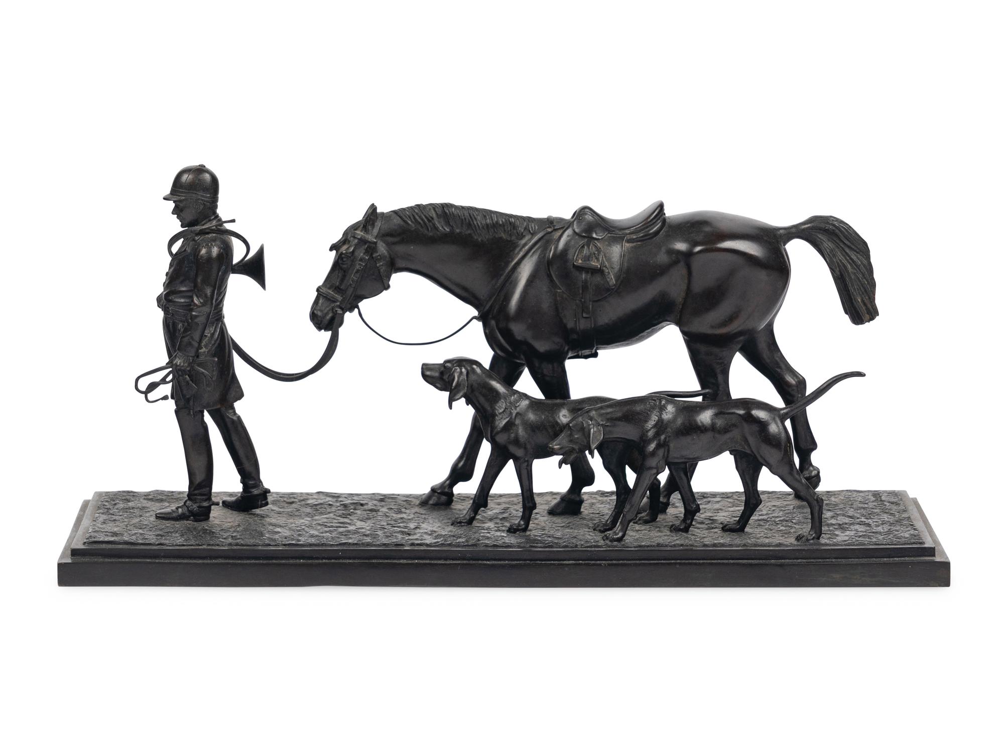 An English Bronze Figural Group