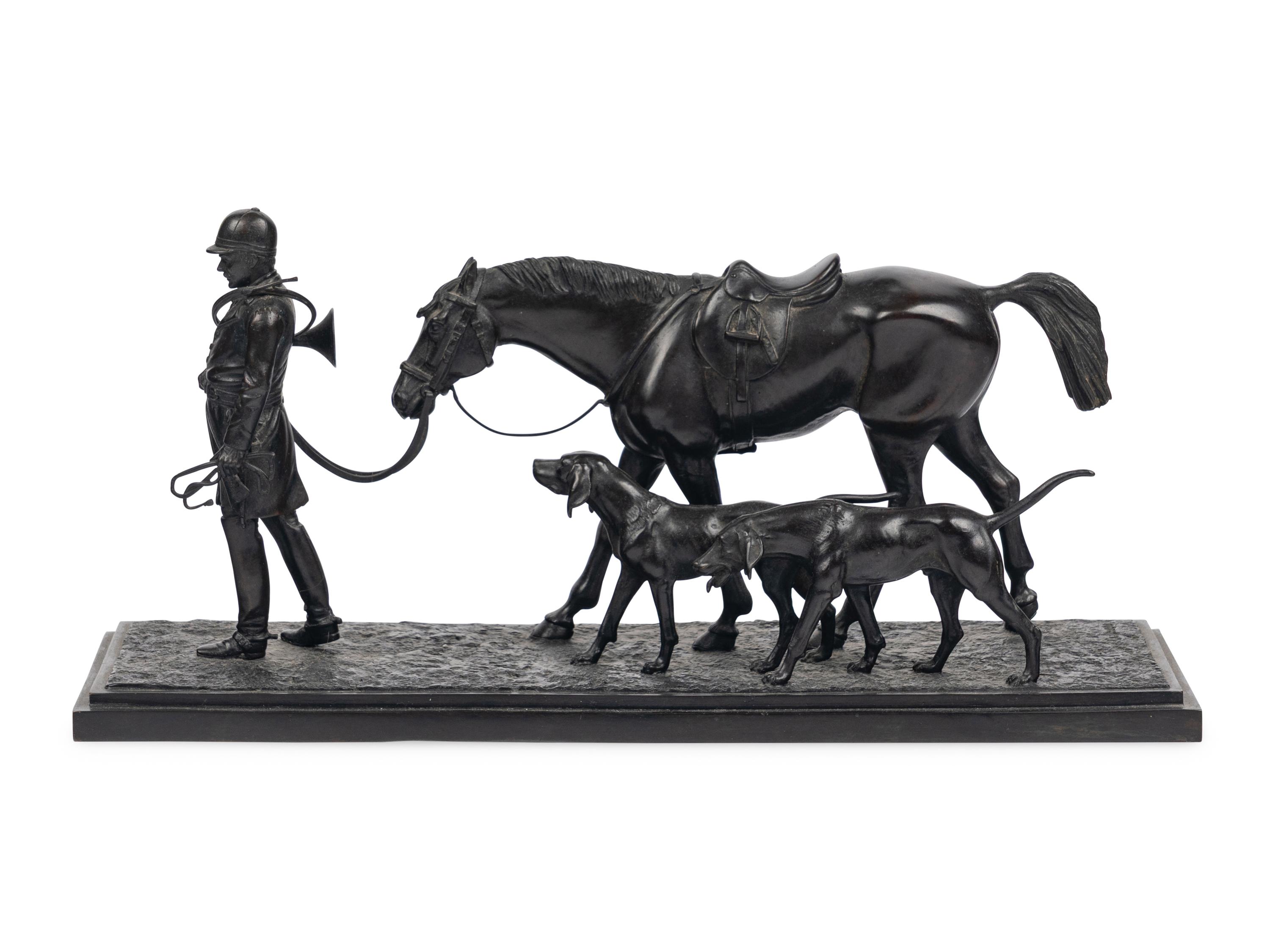 An English Bronze Figural Group