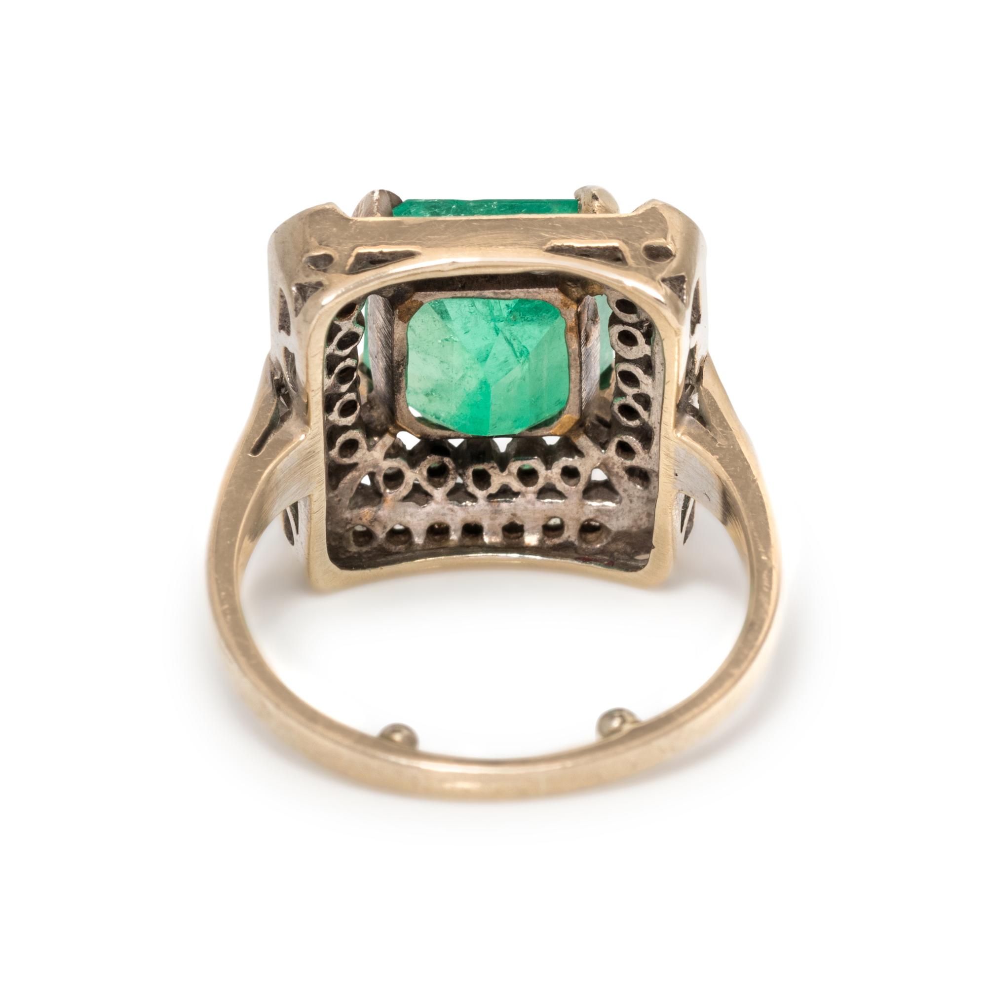 EMERALD AND DIAMOND RING
