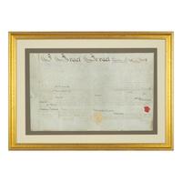 [Americana] Israel, Israel, and Charles Biddle. Signed manuscript writ of levari facias