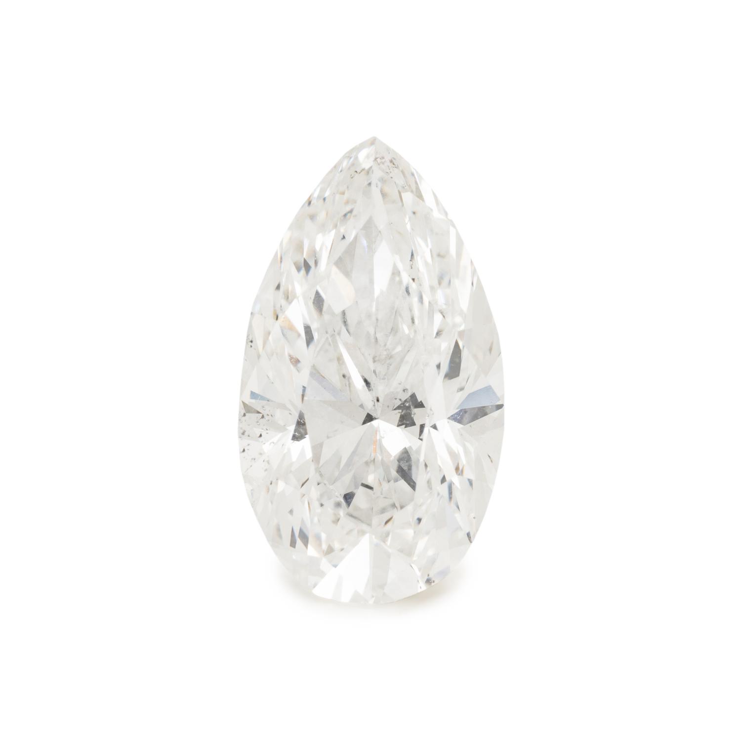3.87 CARAT LASER DRILLED PEAR BRILLIANT CUT DIAMOND