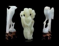 Three Chinese Jade and Jadeite Carvings