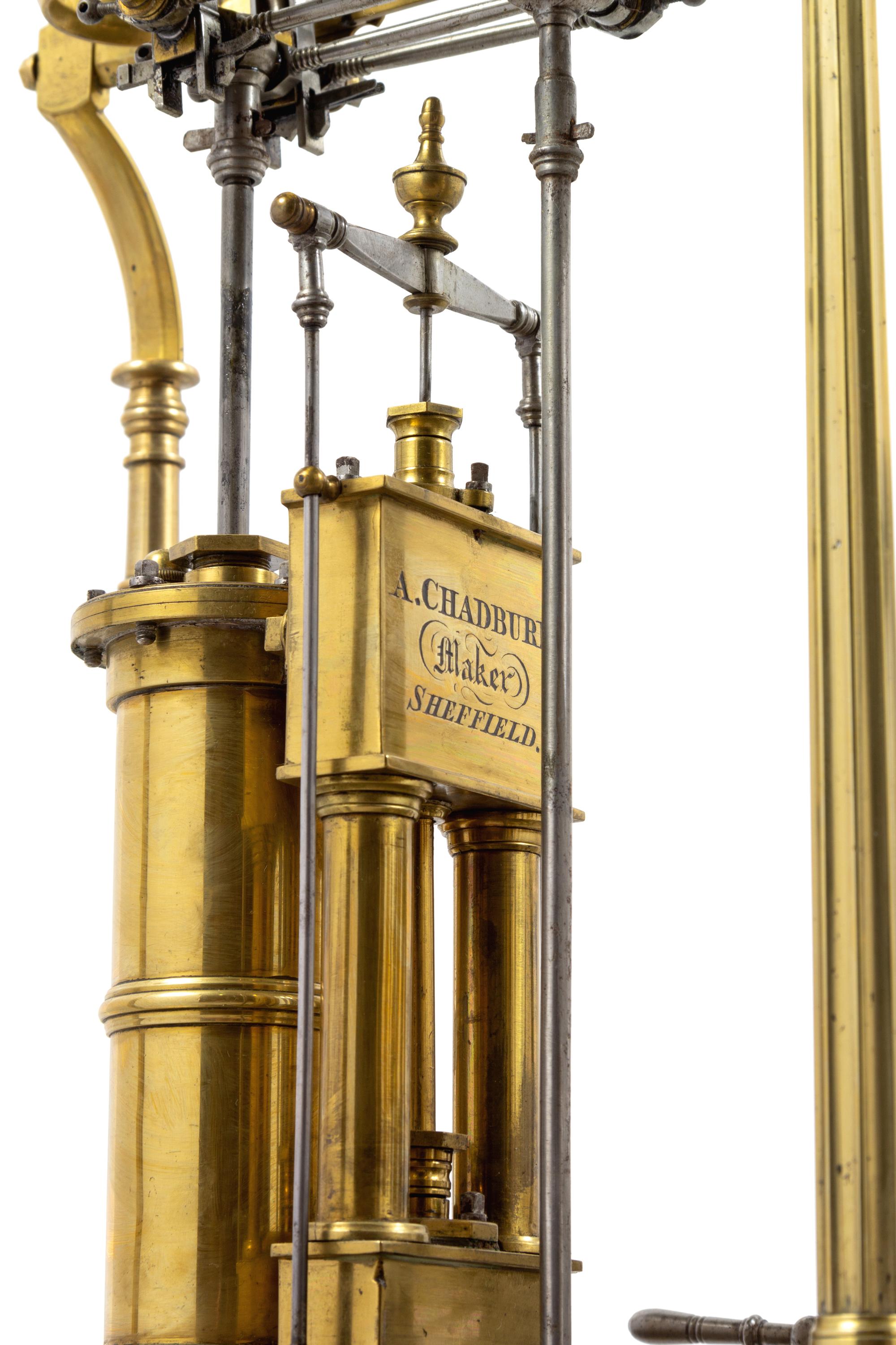 A Brass and Silvered Metal Chadburns Condensing Steam Engine