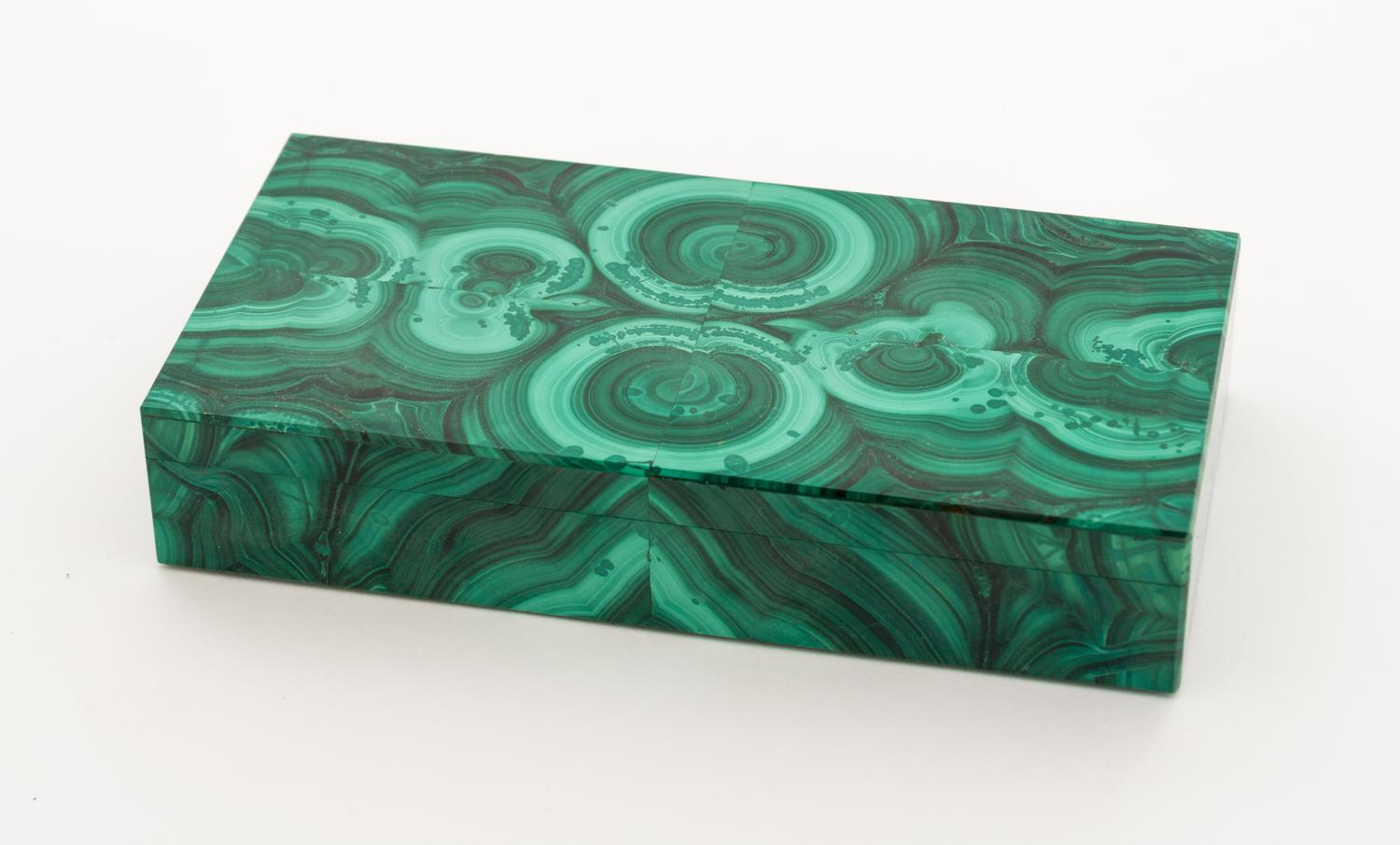 An Italian Malachite Veneered Box Width 7 inches — 20TH CENTURY