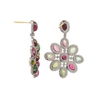 TOURMALINE AND DIAMOND EARRINGS