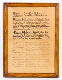 Two Military Related Documents Height of first 22 1/4 x width 16 3/4 inches overall.