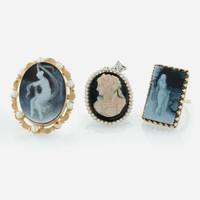 A Collection of Assorted Cameo Jewelry