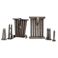 Six Tin Candle Molds