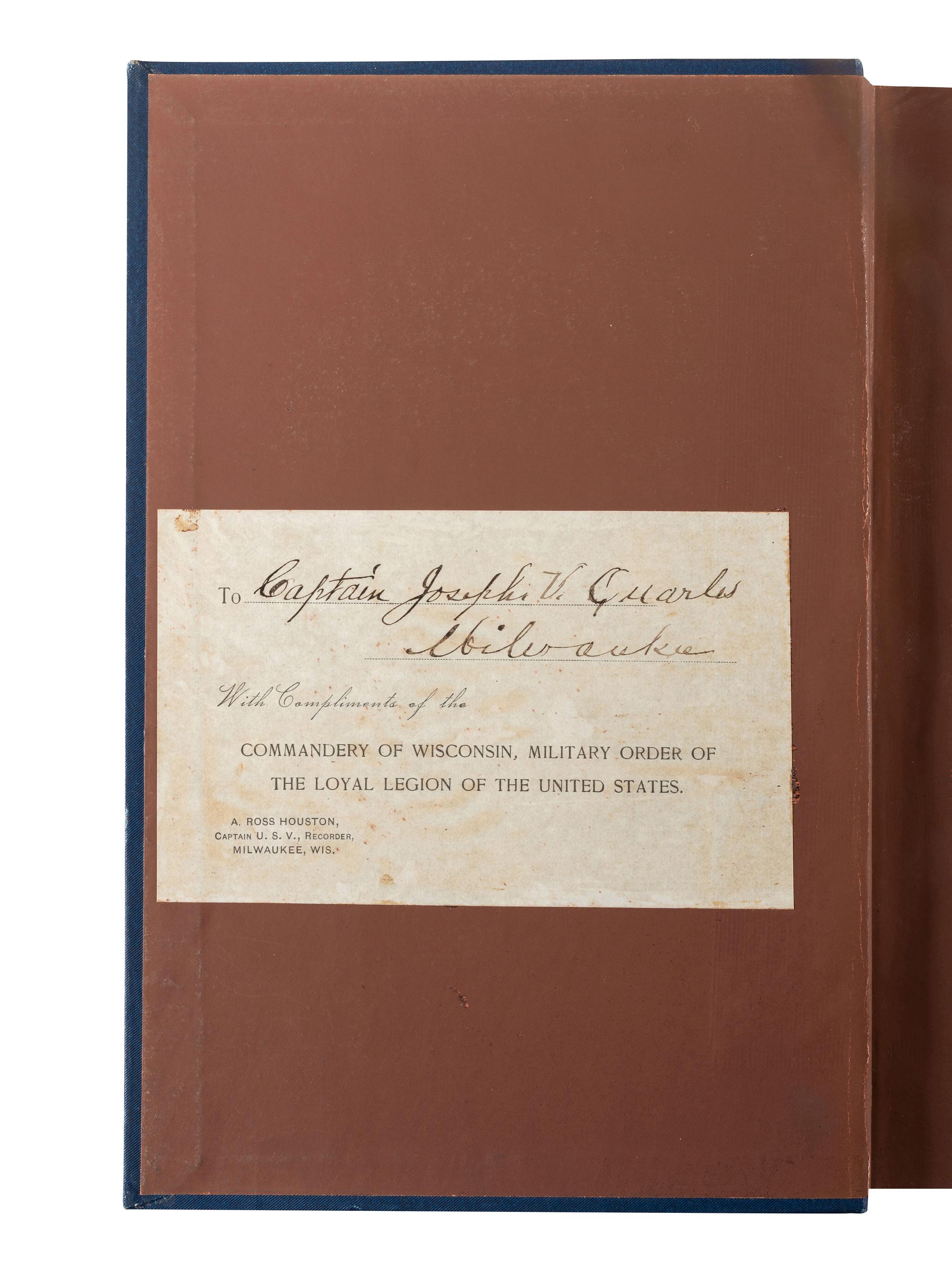 [CIVIL WAR - WISCONSIN]. A group of histories and veteran publications related to Wisconsin in the Civil War, with Medal of Honor recipient provenance, comprising: