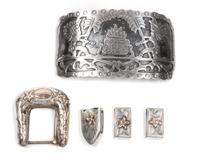 Southwestern Silver Belt Buckle Height of buckle 2 x width 3 4/ inches