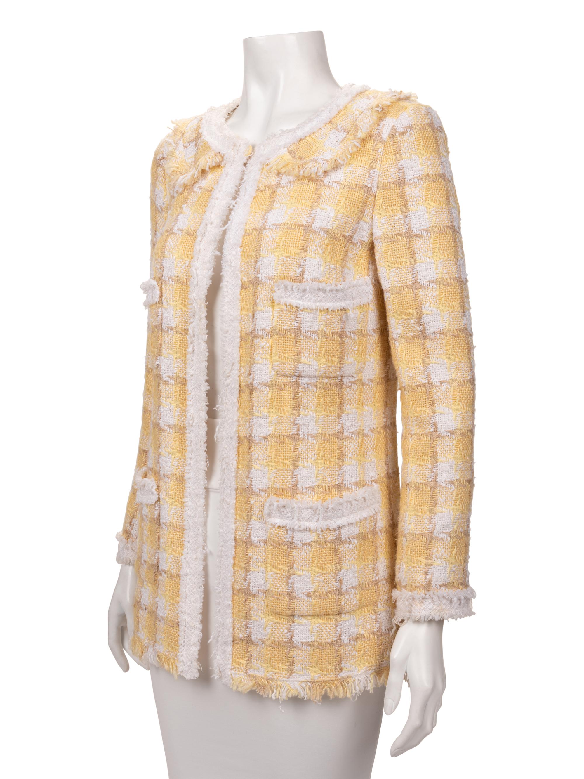 Chanel Wool Plaid Tweed Jacket, 1990-2000s