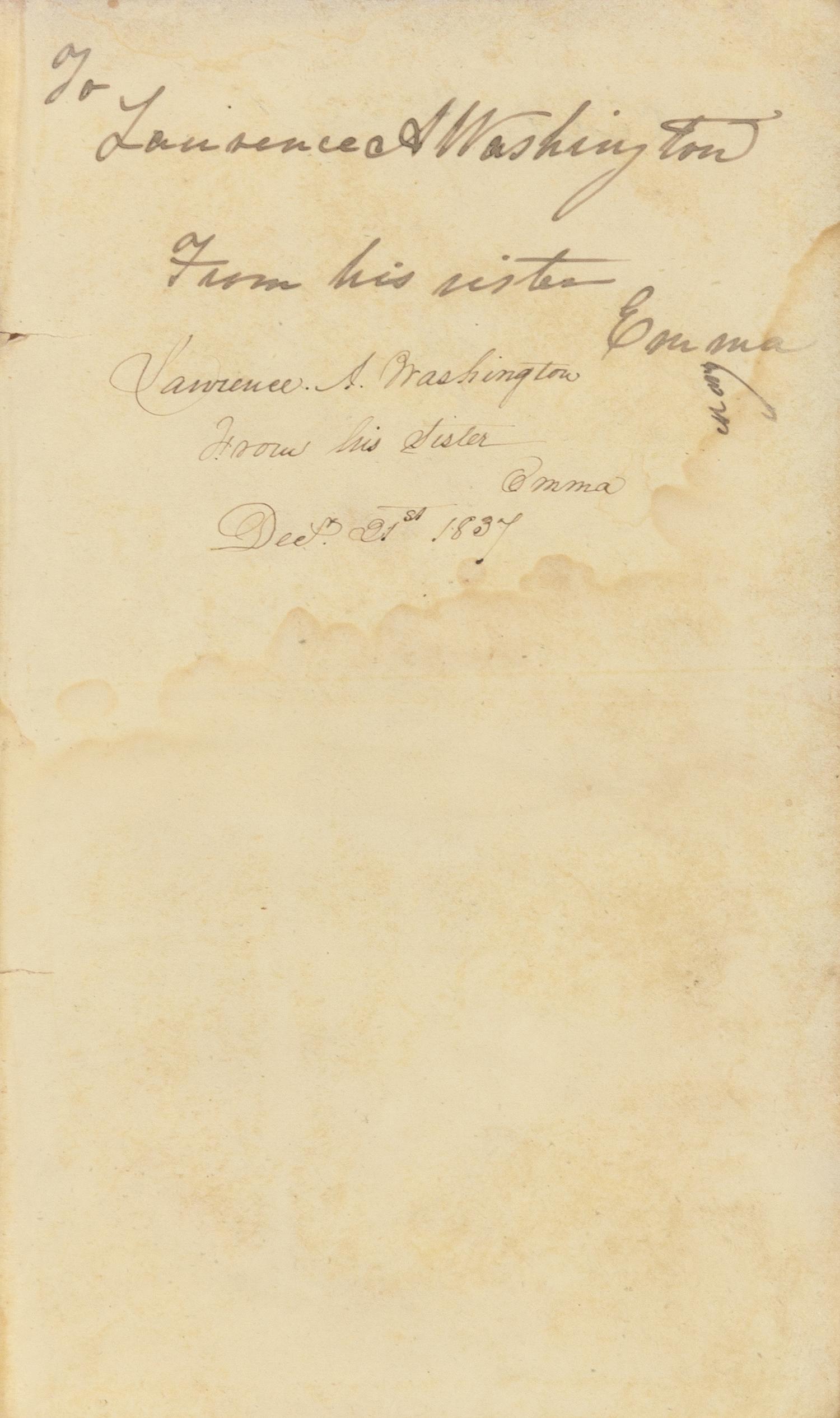 4 volumes from the libraries of George Washington's nephew, Lawrence Augustine Washington, his son, and his daughter.