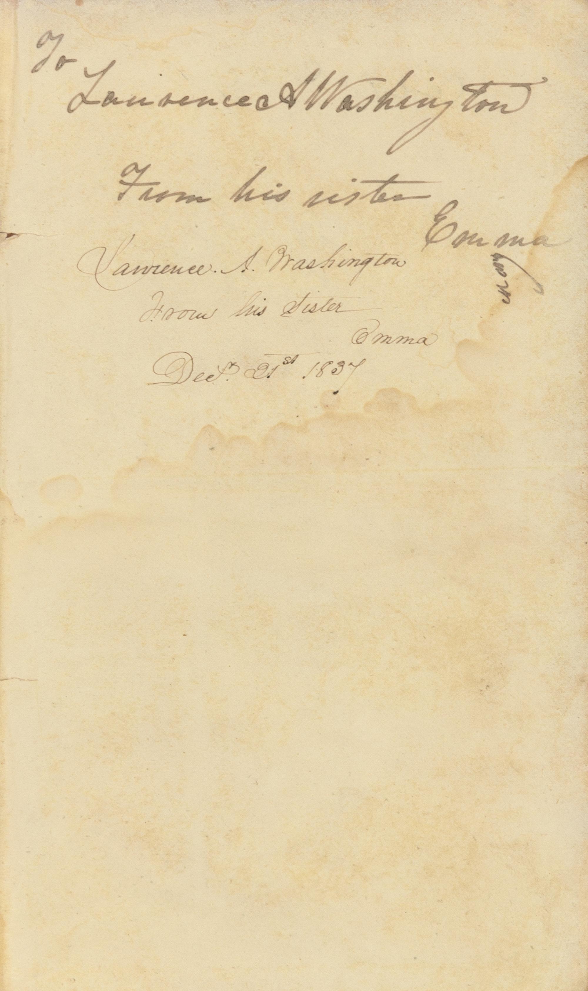 4 volumes from the libraries of George Washington's nephew, Lawrence Augustine Washington, his son, and his daughter.
