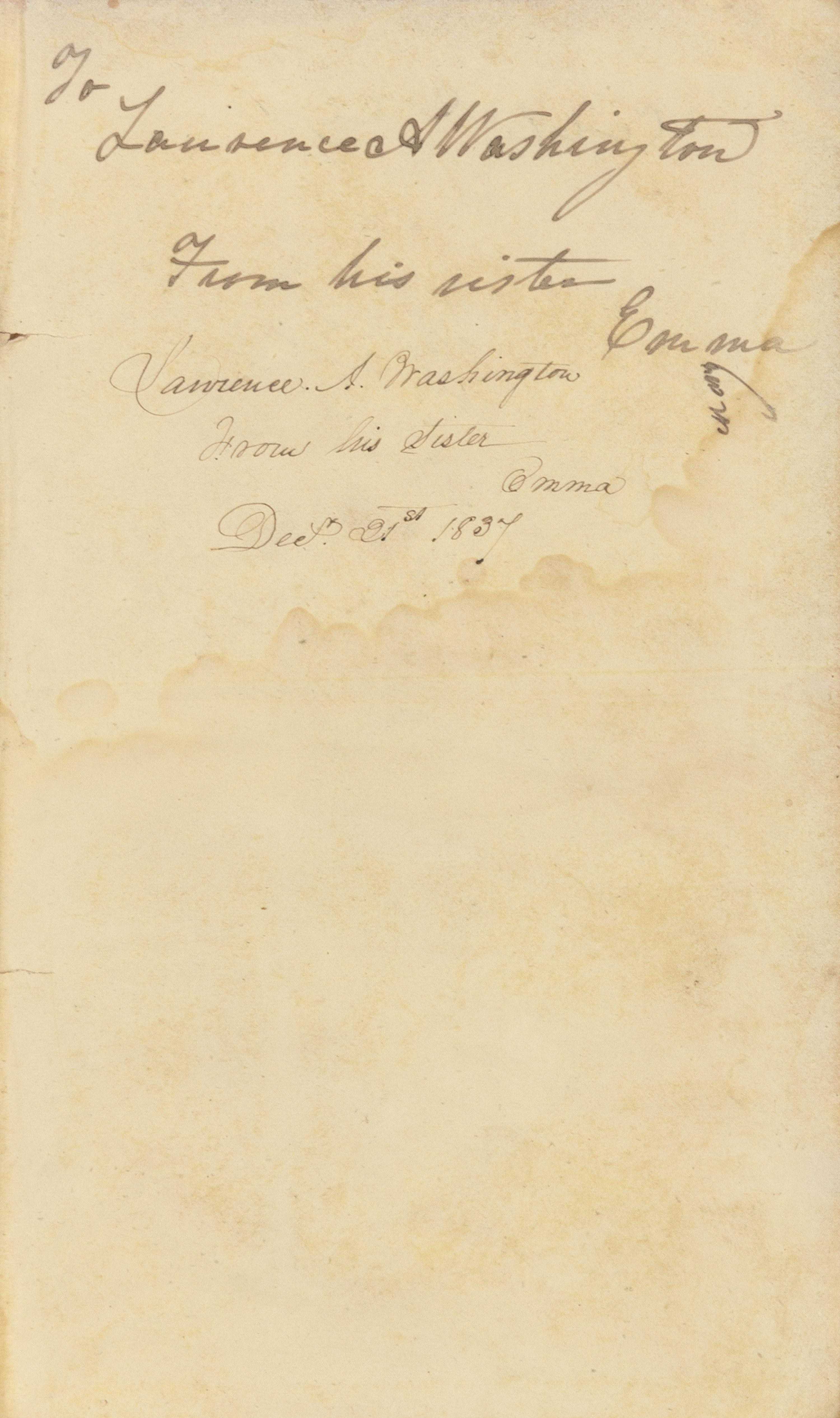 4 volumes from the libraries of George Washington's nephew, Lawrence Augustine Washington, his son, and his daughter.